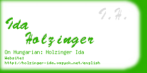 ida holzinger business card